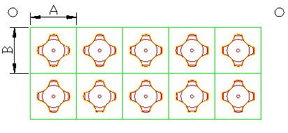 Single Key Dome Array Layout 